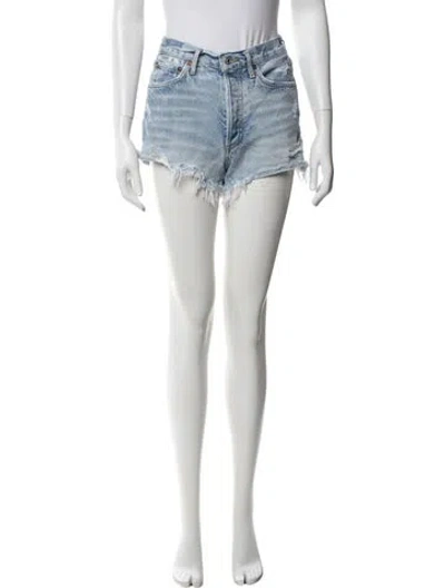 Pre-owned Agolde Mini Shorts In Blue