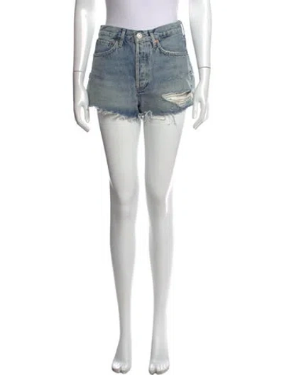 Pre-owned Agolde Mini Shorts In Blue