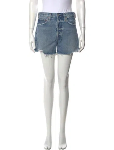 Pre-owned Agolde Mini Shorts In Blue