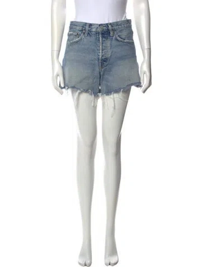 Pre-owned Agolde Mini Shorts In Blue