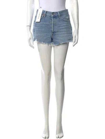Pre-owned Agolde Mini Shorts In Blue