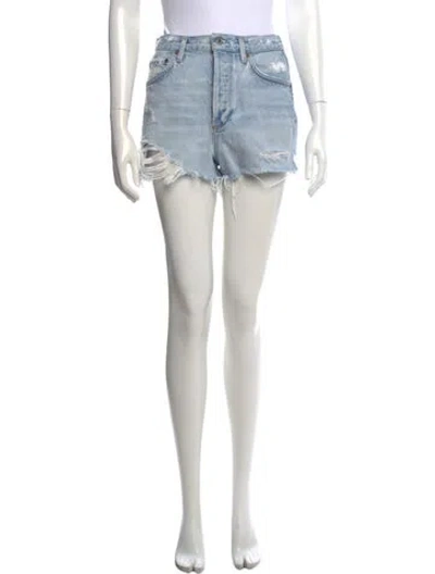 Pre-owned Agolde Mini Shorts In Blue