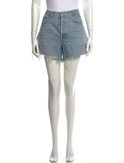 Pre-owned Agolde Mini Shorts In Blue