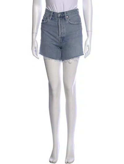 Pre-owned Agolde Mini Shorts In Blue