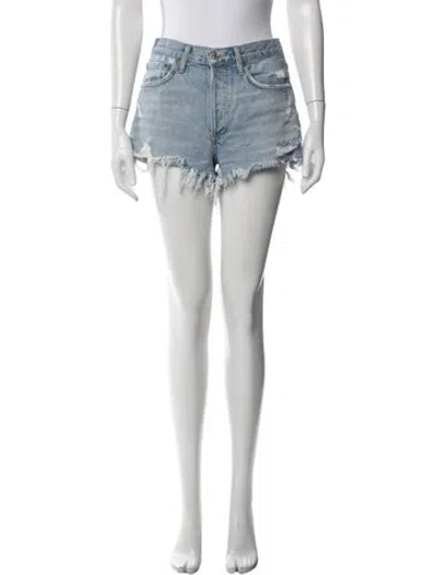 Pre-owned Agolde Mini Shorts In Blue