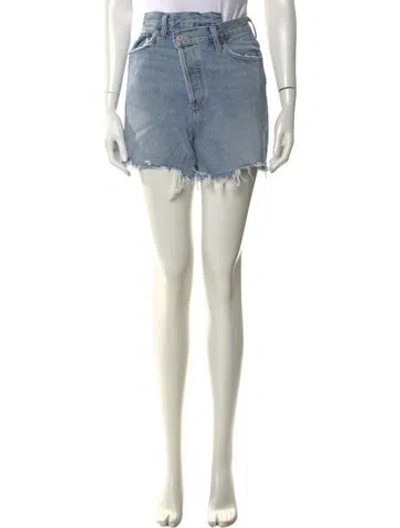 Pre-owned Agolde Mini Shorts In Blue