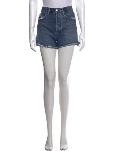 Pre-owned Agolde Mini Shorts In Blue