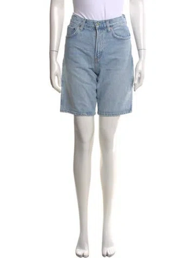 Pre-owned Agolde Mini Shorts In Blue