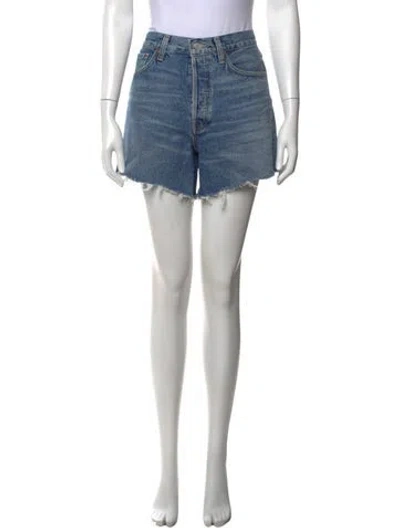 Pre-owned Agolde Mini Shorts In Blue