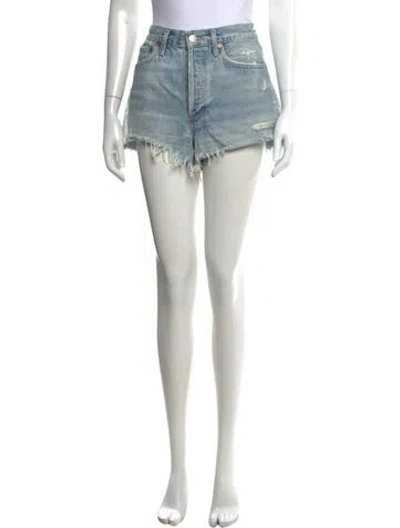Pre-owned Agolde Mini Shorts In Blue