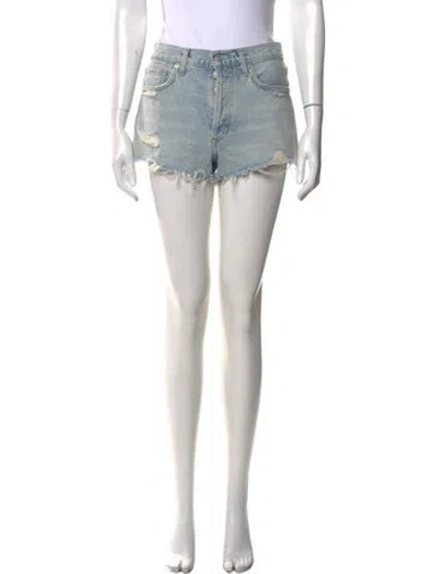 Pre-owned Agolde Mini Shorts In Blue
