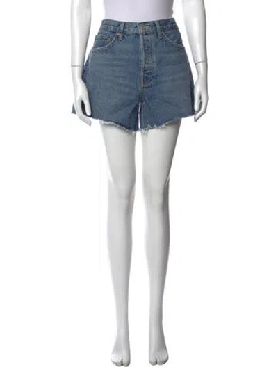Pre-owned Agolde Mini Shorts In Blue