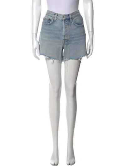 Pre-owned Agolde Mini Shorts In Blue