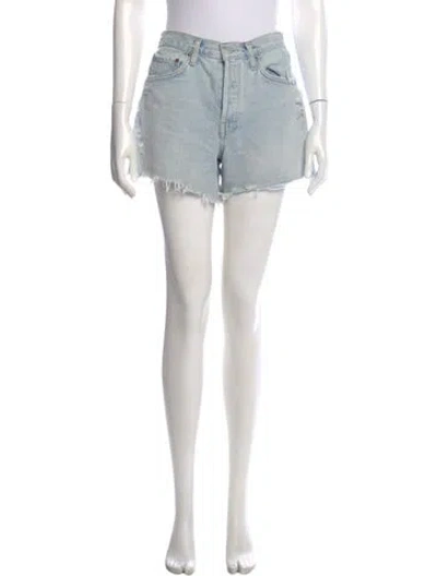 Pre-owned Agolde Mini Shorts In Blue