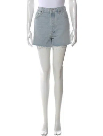 Pre-owned Agolde Mini Shorts In Blue