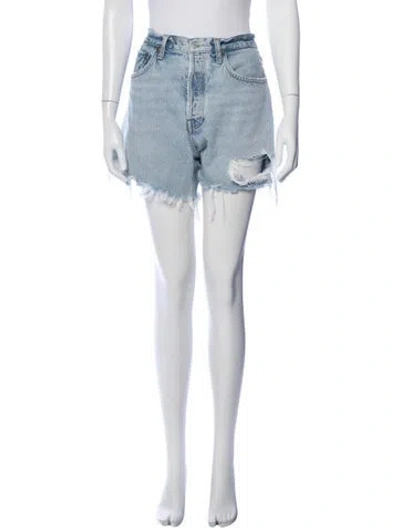 Pre-owned Agolde Mini Shorts In Blue