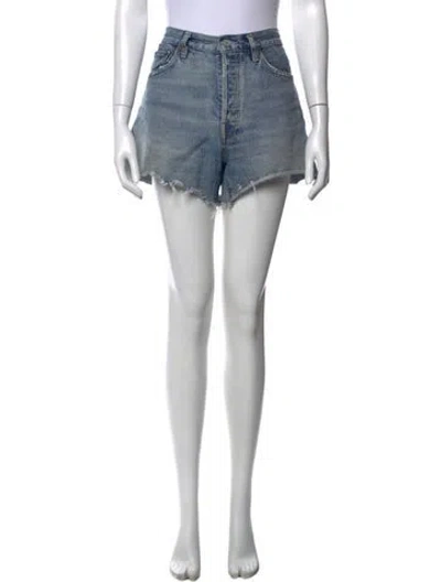 Pre-owned Agolde Mini Shorts In Blue