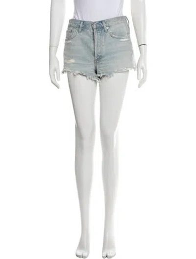 Pre-owned Agolde Mini Shorts In Blue