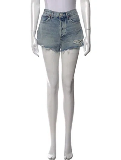 Pre-owned Agolde Mini Shorts In Blue