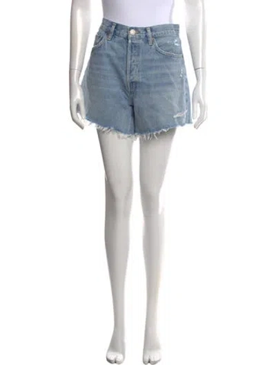 Pre-owned Agolde Mini Shorts In Blue