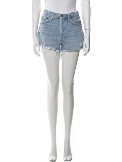Pre-owned Agolde Mini Shorts In Blue