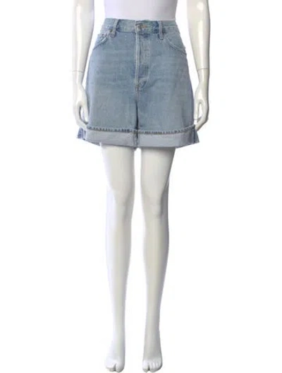 Pre-owned Agolde Mini Shorts In Blue