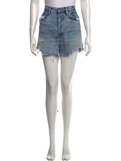 Pre-owned Agolde Mini Shorts In Blue