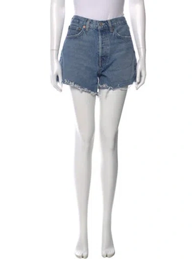 Pre-owned Agolde Mini Shorts In Blue