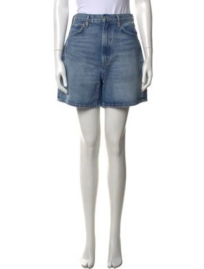 Pre-owned Agolde Mini Shorts In Blue
