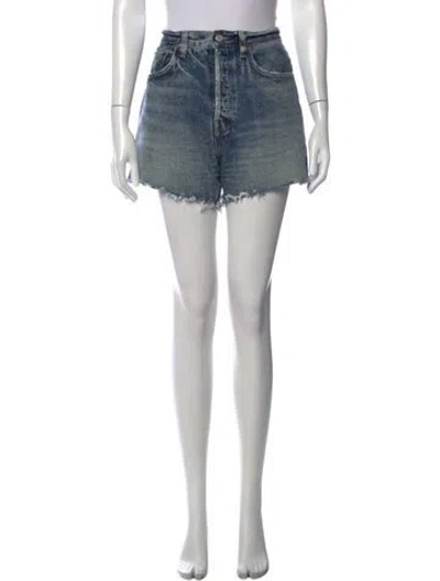 Pre-owned Agolde Mini Shorts In Blue