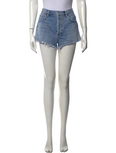 Pre-owned Agolde Mini Shorts In Blue