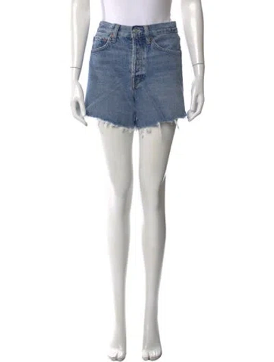 Pre-owned Agolde Mini Shorts In Blue