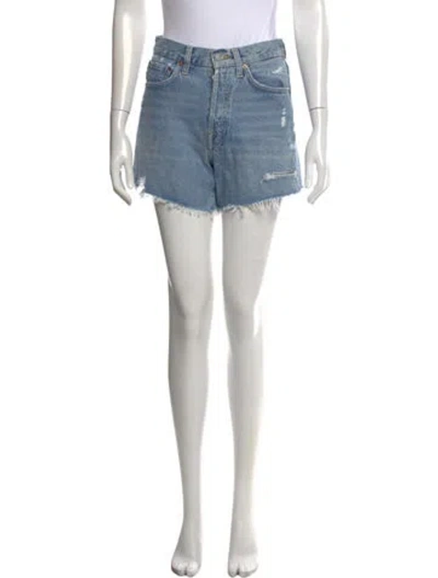 Pre-owned Agolde Mini Shorts In Blue