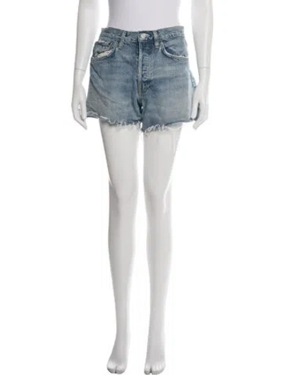 Pre-owned Agolde Mini Shorts In Blue