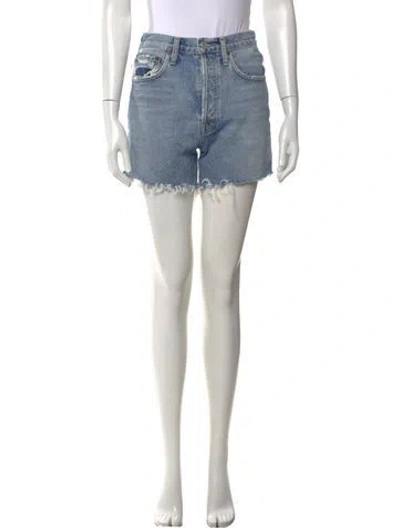 Pre-owned Agolde Mini Shorts In Blue