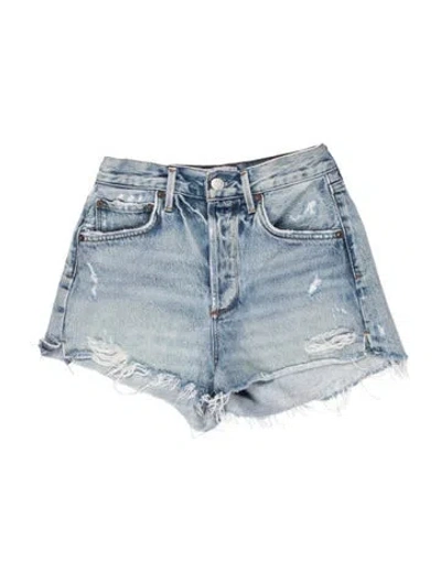 Pre-owned Agolde Mini Shorts In Blue
