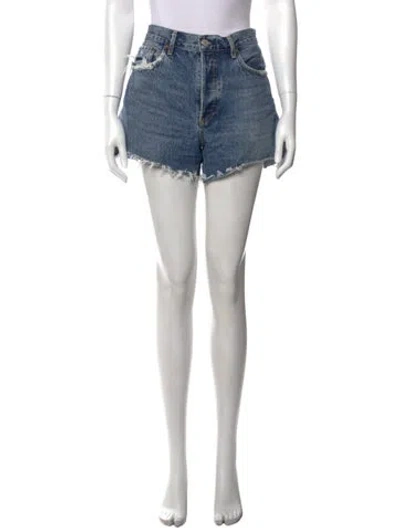 Pre-owned Agolde Mini Shorts In Blue