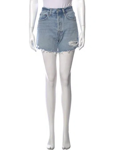 Pre-owned Agolde Mini Shorts In Blue