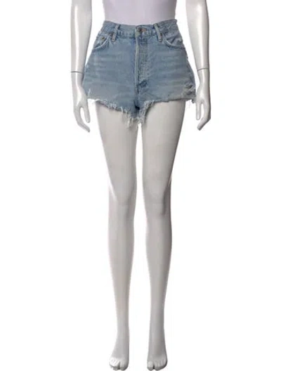 Pre-owned Agolde Mini Shorts In Blue