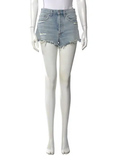 Pre-owned Agolde Mini Shorts In Blue