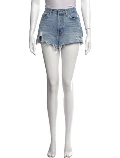 Pre-owned Agolde Mini Shorts In Blue
