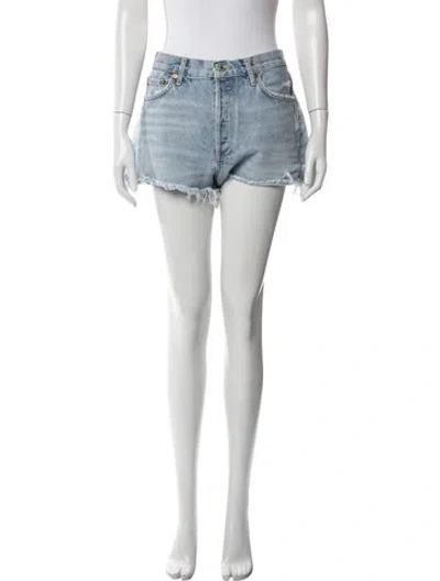 Pre-owned Agolde Mini Shorts In Blue