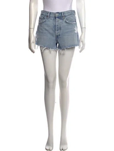Pre-owned Agolde Mini Shorts In Blue