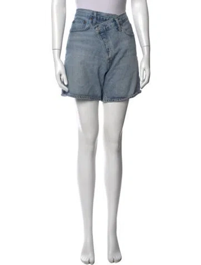 Pre-owned Agolde Mini Shorts In Blue
