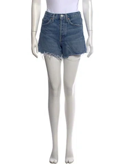 Pre-owned Agolde Mini Shorts In Blue