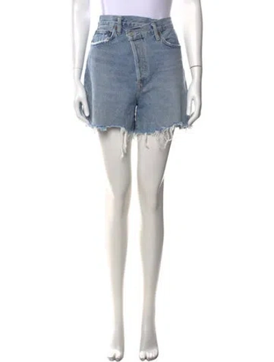 Pre-owned Agolde Mini Shorts In Blue