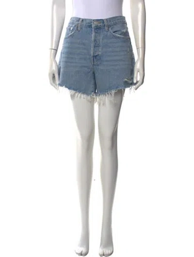 Pre-owned Agolde Mini Shorts In Blue