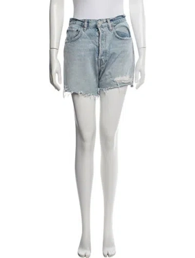 Pre-owned Agolde Mini Shorts In Blue