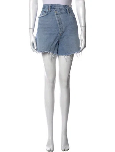 Pre-owned Agolde Mini Shorts In Blue