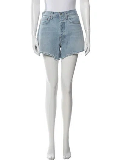 Pre-owned Agolde Mini Shorts In Blue